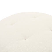 Fickle Cream Performance Boucle Swivel Ottoman