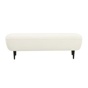 Denise 51" Cream Performance Boucle Bench
