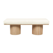 Sagano 48" White Dyed-Yarn Bench
