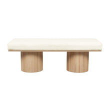 Sagano 48" White Dyed-Yarn Bench