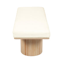 Sagano 48" White Dyed-Yarn Bench