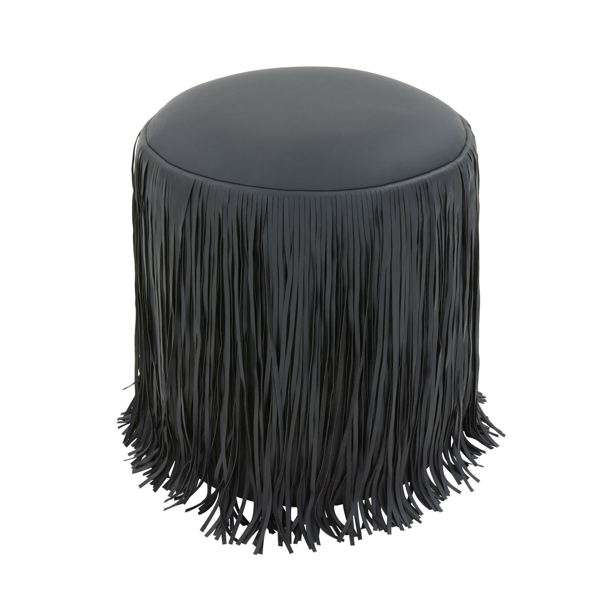 Shag Me Performance Vegan Leather Ottoman