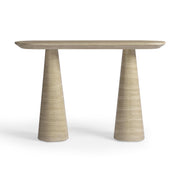 Sandra 47" Faux Travertine Indoor/Outdoor Console Table