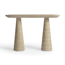 Sandra 47" Faux Travertine Indoor/Outdoor Console Table