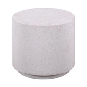 Terrazzo Light Speckled Concrete Round Side Table