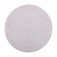 Terrazzo Light Speckled Concrete Round Side Table