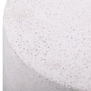 Terrazzo Light Speckled Concrete Round Side Table