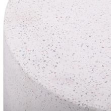 Terrazzo Light Speckled Concrete Round Side Table
