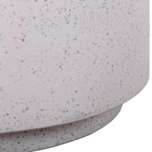 Terrazzo Light Speckled Concrete Round Side Table