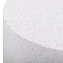 Terrazzo 27.5" Light Speckled Concrete Round Coffee Table
