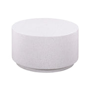 Terrazzo 27.5" Light Speckled Concrete Round Coffee Table