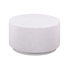 Terrazzo 27.5" Light Speckled Concrete Round Coffee Table