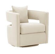 Kennedy Performance Velvet Swivel Accent Chair