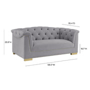 Farah 69" Performance Velvet Loveseat by Inspire Me! Home Decor