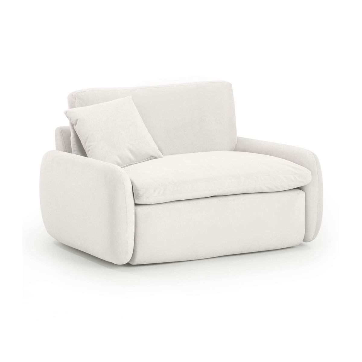 Rachelle Cream Performance Velvet Lounge Chair