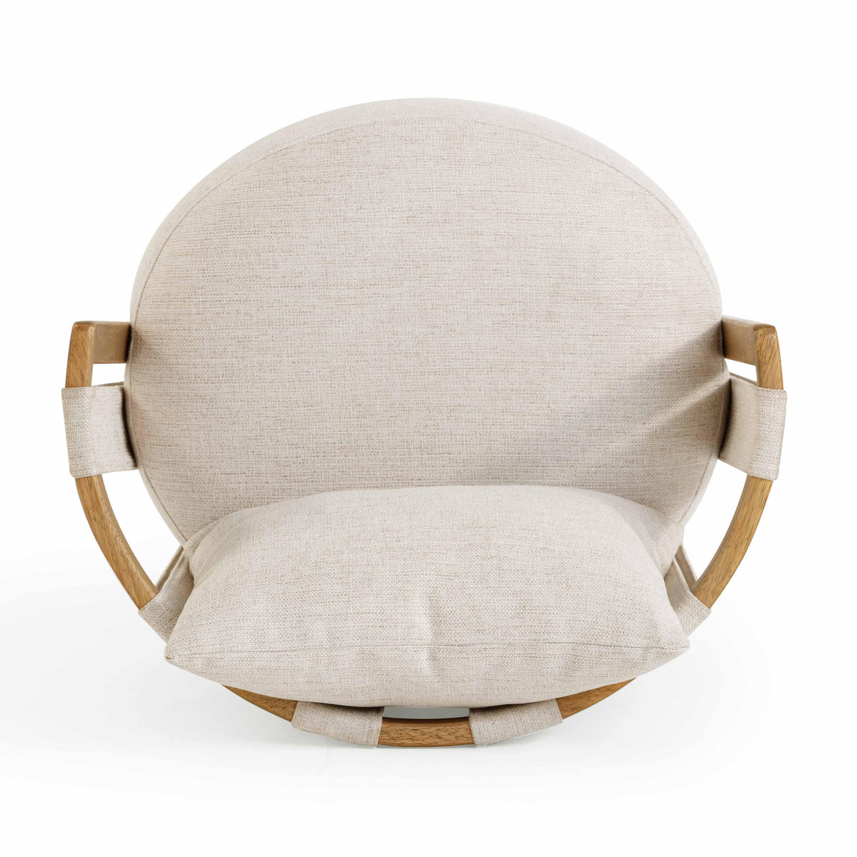 Paolo Textured Contract-Grade Weave Fabric Swivel Accent Chair