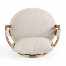 Paolo Textured Contract-Grade Weave Fabric Swivel Accent Chair