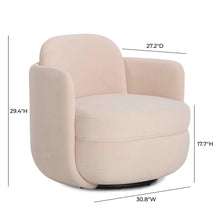 Wolfie Performance Velvet Swivel Accent Chair