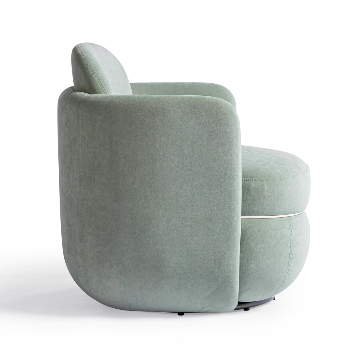 Wolfie Performance Velvet Swivel Accent Chair