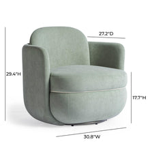 Wolfie Performance Velvet Swivel Accent Chair