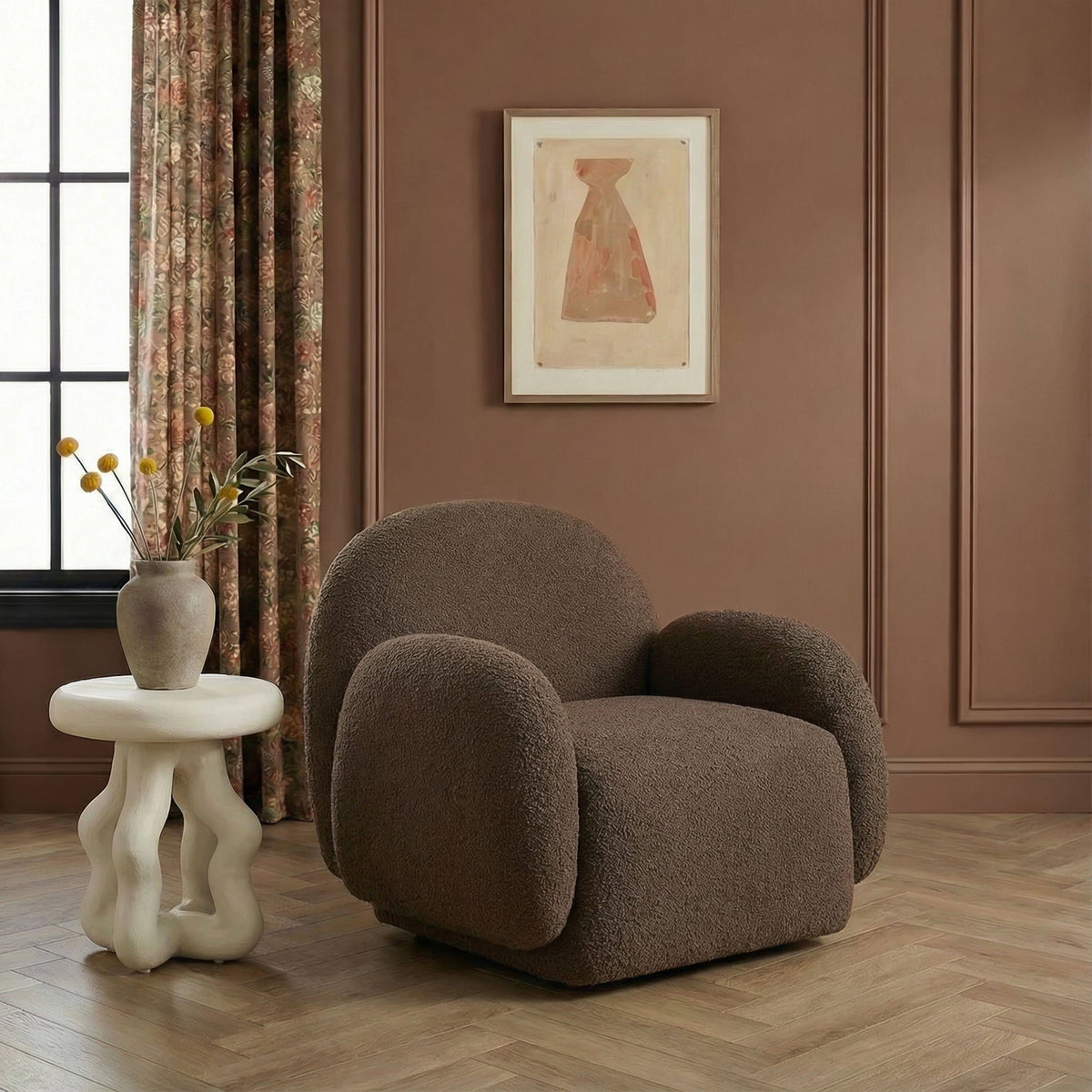 Marius Contract-Grade Boucle Accent Chair