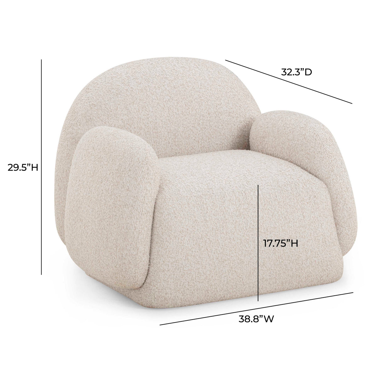 Marius Contract-Grade Boucle Accent Chair
