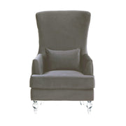 Aubree Performance Velvet Chair with Acrylic Legs
