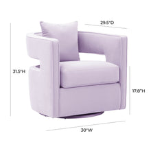 Kennedy Performance Velvet Swivel Accent Chair