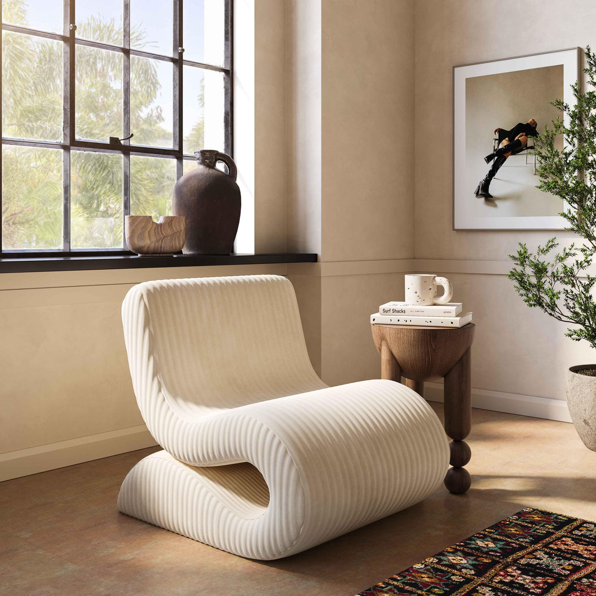 Senna Performance Oversized Corduroy Accent Chair