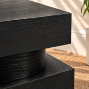 Tatum Sculptural Side Table in Charcoal