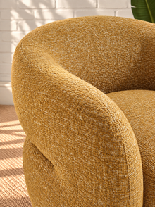 Valencia Lounge Chair in Textured Yellow