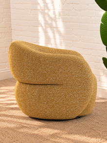 Valencia Lounge Chair in Textured Yellow