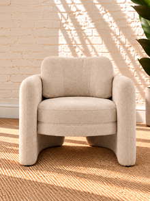 Viela Lounge Chair in Oatmeal Chenille
