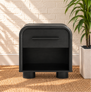 Vivienne One Drawer Nightstand in Charcoal