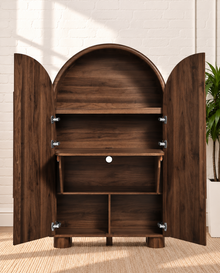 Vivienne Secretary Cabinet in Dark Walnut
