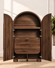 Vivienne Secretary Cabinet in Dark Walnut