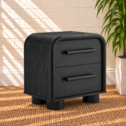 Vivienne Two Drawer Nightstand in Charcoal