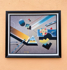 Vintage Post Modern Abstract Painting