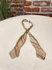 Squiggle Bow Tie in Earth Tones