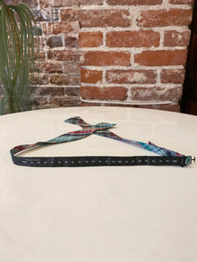 Teal and Berry Plaid Bow Tie