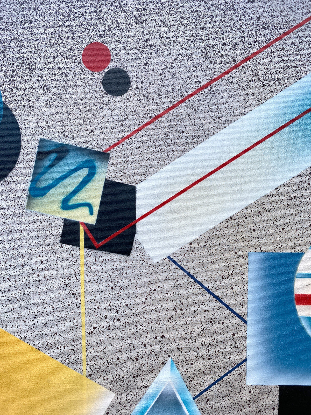 Vintage Post Modern Abstract Painting