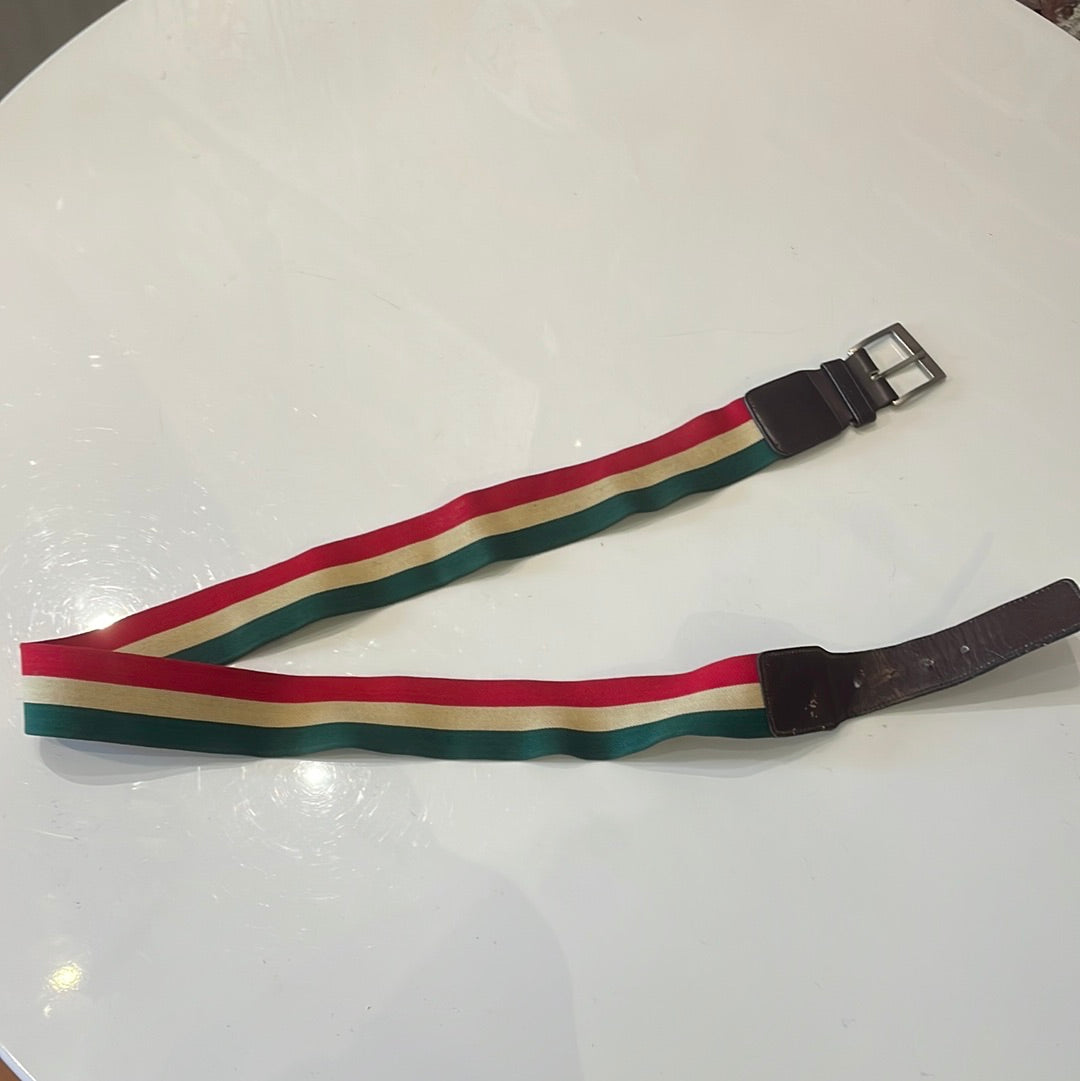 Vintage Stretchy Striped Coach Belt