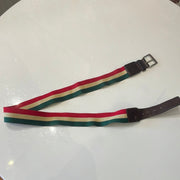 Vintage Stretchy Striped Coach Belt