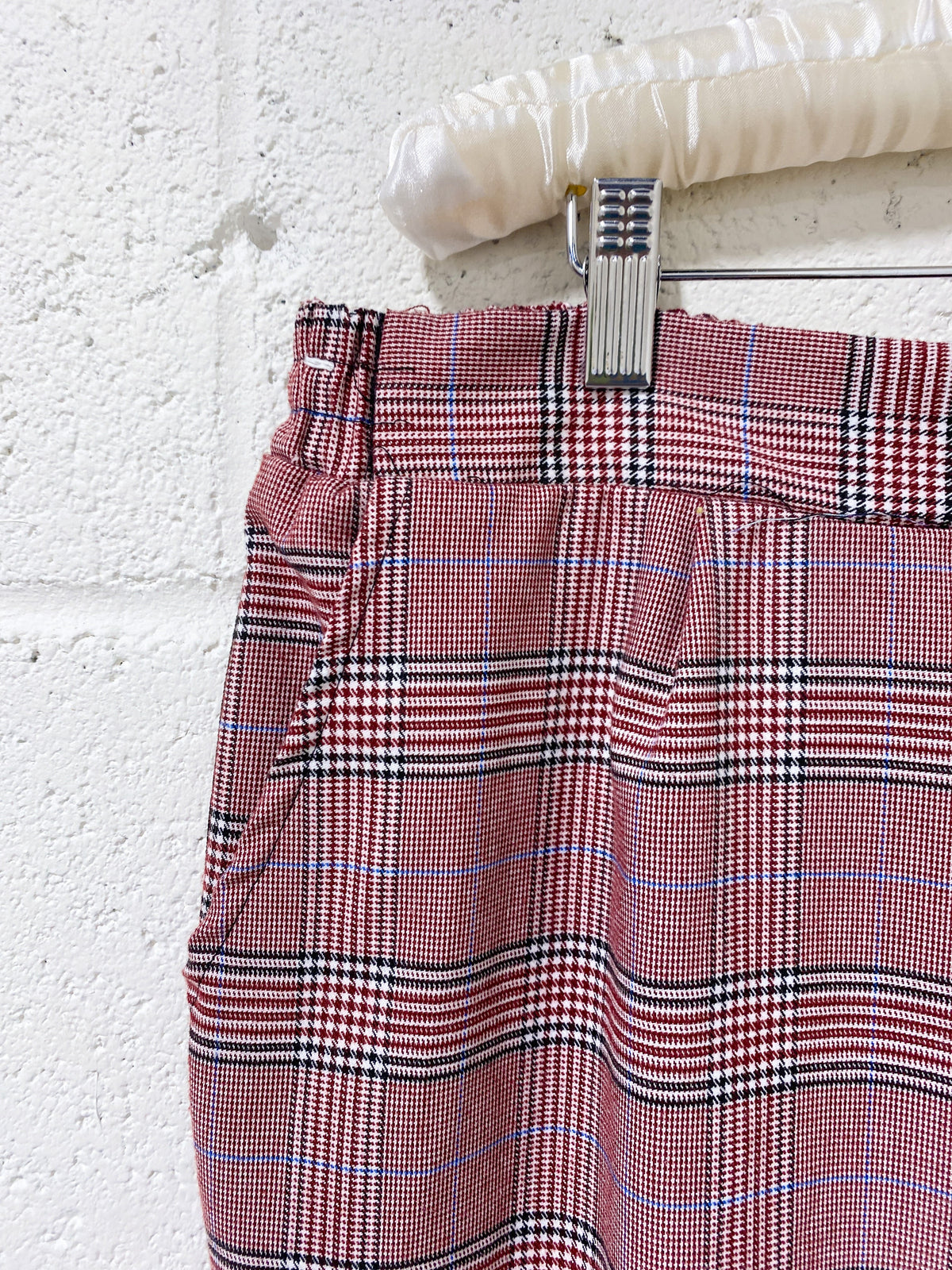Burgundy Houndstooth Pants with Racing Stripe (16)
