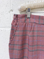 Burgundy Houndstooth Pants with Racing Stripe (16)