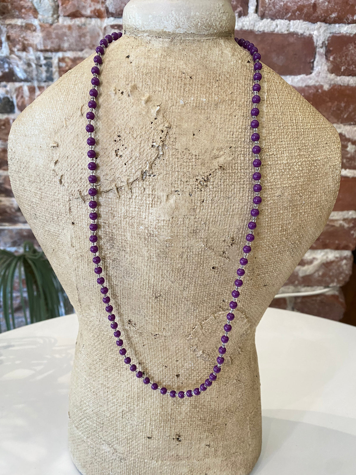 Purple Beaded Necklace
