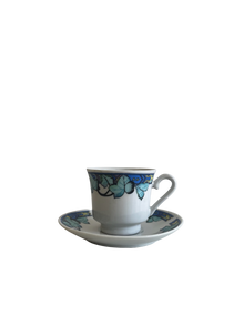 Set of 5 Azul plant Tea cup