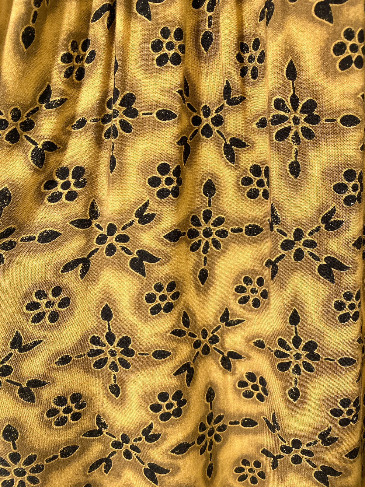 Gold and Black Floral Comfy Pants (22W)