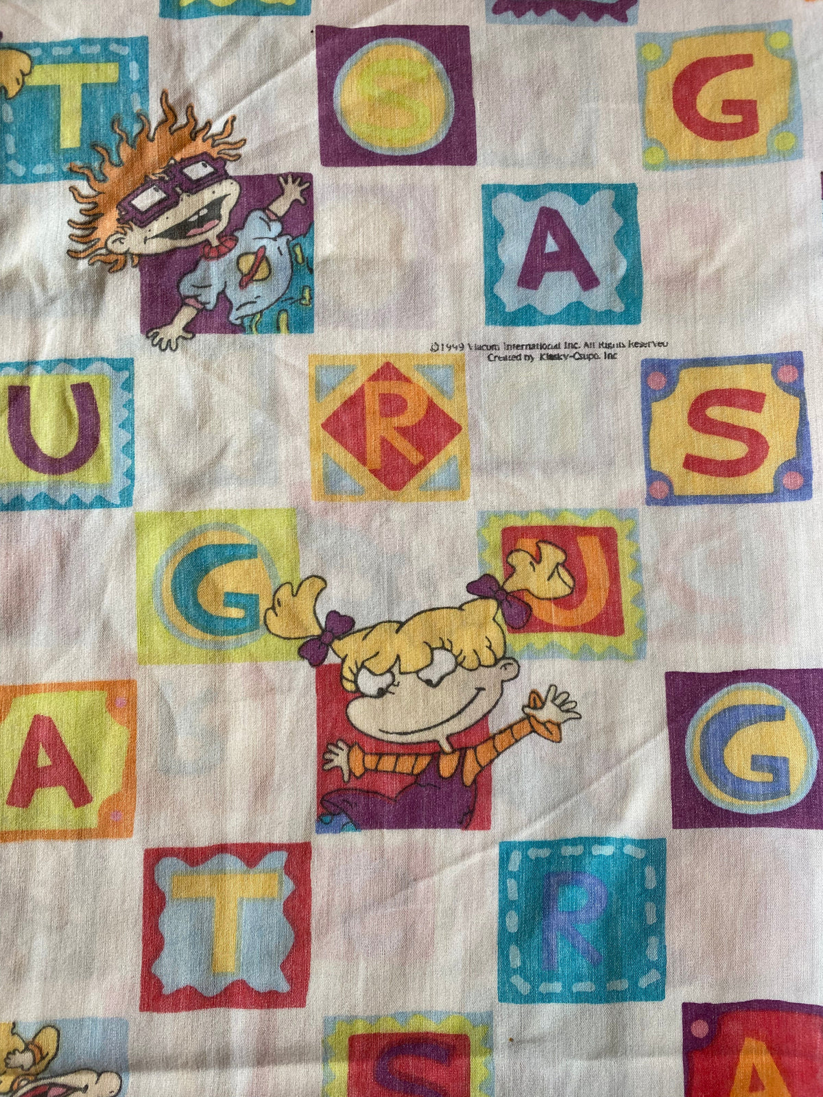 Vintage Rug Rats Twin Flat Sheet