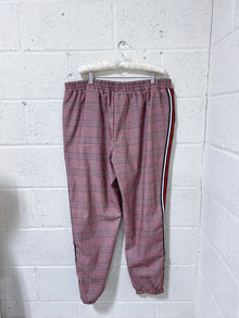 Burgundy Houndstooth Pants with Racing Stripe (16)